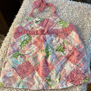 Girls Janie and Jack Lined Spring Pink Halter Top